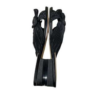 New Scoop Black‎ Knot Slide Sandals Size 7